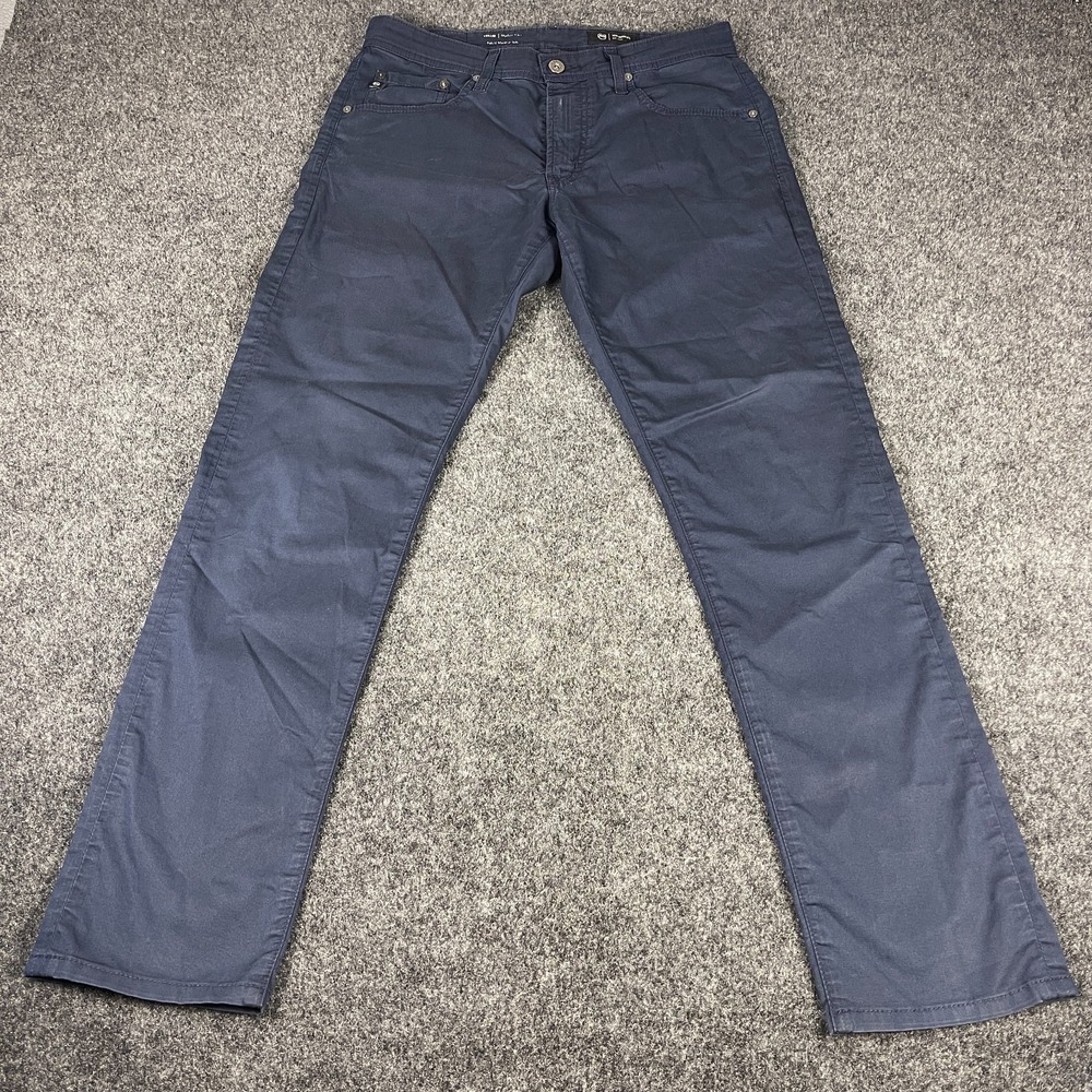 AG Adriano Goldschmied Tellis Modern Slim Pants Mens 31x34 Navy Blue Chino